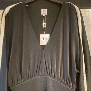 Halston Heritage Black Jersey Dress